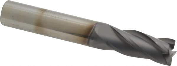 Niagara Cutter - 3/8", 4 Flute, Single End, Solid Carbide, 0.02" Corner Radius End Mill - 2-1/2" OAL, 30° Helix, Right Hand Flute, 7/8" LOC, Right Hand Cut - Makers Industrial Supply