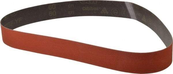 3M - 2" Wide x 48" OAL, 60 Grit, Ceramic Abrasive Belt - Ceramic, Medium, Coated, YF Weighted Cloth Backing, Wet/Dry, Series 777F - Makers Industrial Supply