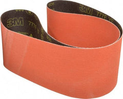 3M - 6" Wide x 60" OAL, 60 Grit, Ceramic Abrasive Belt - Ceramic, Medium, Coated, YF Weighted Cloth Backing, Wet/Dry, Series 777F - Makers Industrial Supply