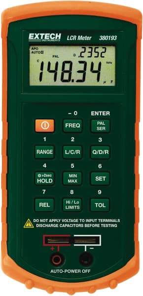 Extech - 380193, Digital Passive Component LCR Multimeter - Measures Capacitance, Resistance - Makers Industrial Supply