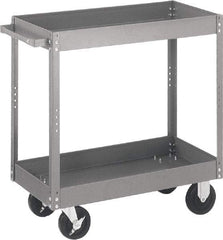 Quantum Storage - 500 Lb Capacity, 30" Wide x 16" Long x 32" High Standard Utility Cart - 3 Shelf, Steel - Makers Industrial Supply