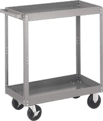 Quantum Storage - 1,000 Lb Capacity, 36" Wide x 24" Long x 35" High Standard Utility Cart - 2 Shelf, Steel - Makers Industrial Supply