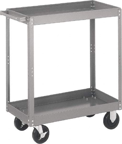 Quantum Storage - 1,000 Lb Capacity, 48" Wide x 24" Long x 35" High Standard Utility Cart - 3 Shelf, Steel - Makers Industrial Supply