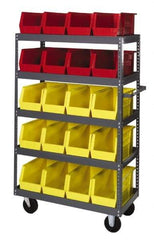 Quantum Storage - 1,000 Lb Capacity, 36" Wide x 18" Long x 57" High Shelf Cart - 5 Shelf, Steel - Makers Industrial Supply