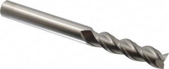 Accupro - 5/8", 2-1/2" LOC, 5/8" Shank Diam, 6" OAL, 3 Flute, Solid Carbide Square End Mill - Single End, Uncoated, Spiral Flute, 40° Helix, Centercutting, Right Hand Cut, Right Hand Flute - Makers Industrial Supply