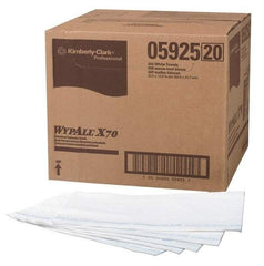 WypAll - 1/4 Fold Food Service Wipes - Box, 23-1/2" x 12-1/2" Sheet Size, Blue & White - Makers Industrial Supply