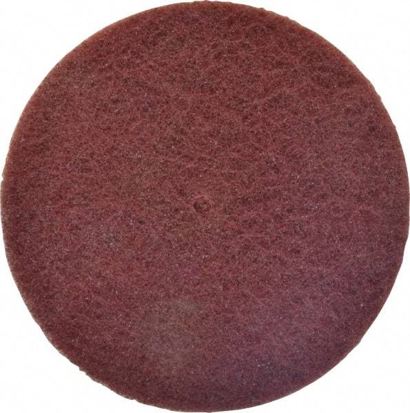 3M - 6" Very Fine Grade Aluminum Oxide Deburring Disc - 1/4" Center Hole, Arbor Connection, Maroon, 4,000 Max RPM - Makers Industrial Supply