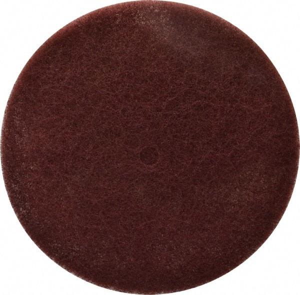 3M - 8" Very Fine Grade Aluminum Oxide Deburring Disc - 1/2" Center Hole, Arbor Connection, Maroon, 3,000 Max RPM - Makers Industrial Supply