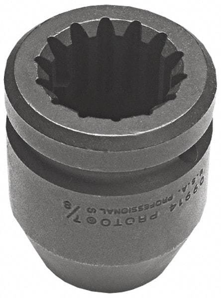 Proto - #5 Spline Drive, 2-1/4" Socket, Impact Socket - 6 Points, 4-3/16" OAL - Makers Industrial Supply