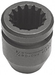 Proto - #5 Spline Drive, 3-1/8" Socket, Impact Socket - 6 Points, 4-39/64" OAL - Makers Industrial Supply