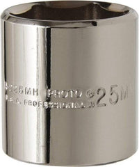 Proto - 3/8" Drive, Standard Hand Socket - 6 Points, 1-3/8" OAL, Chrome Vanadium, Chrome Finish - Makers Industrial Supply