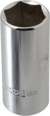 Proto - 3/8" Drive, Deep Hand Socket - 6 Points, 2-3/4" OAL, Chrome Finish - Makers Industrial Supply