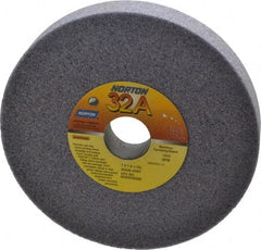 Norton - 7" Diam x 1-1/4" Hole x 1" Thick, J Hardness, 46 Grit Surface Grinding Wheel - Aluminum Oxide, Type 1, Coarse Grade, 3,600 Max RPM, Vitrified Bond, No Recess - Makers Industrial Supply