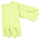 14" High Temperature Fiberglass Gloves - Wool Lined - Yellow - Makers Industrial Supply