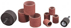 Made in USA - 240 Grit Aluminum Oxide Coated Spiral Band - 3/4" Diam x 9" Wide, Very Fine Grade - Makers Industrial Supply