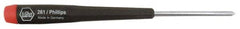 Wiha - #00, 4-5/8" OAL, Standard Phillips Screwdriver - 1-9/16" Blade Length, Ergonomic Handle - Makers Industrial Supply