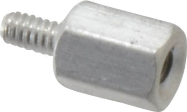 Electro Hardware - #2-56, 1/4" OAL, 3/16" Across Flats, Aluminum Hex Male/Female Circuit Board Standoffs - 3/16" Thread Depth, 1/4" Body Length, Uncoated - Makers Industrial Supply