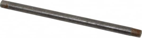 Made in USA - Schedule 80, 1/8" Diam x 7" Long Black Pipe Nipple - Threaded - Makers Industrial Supply