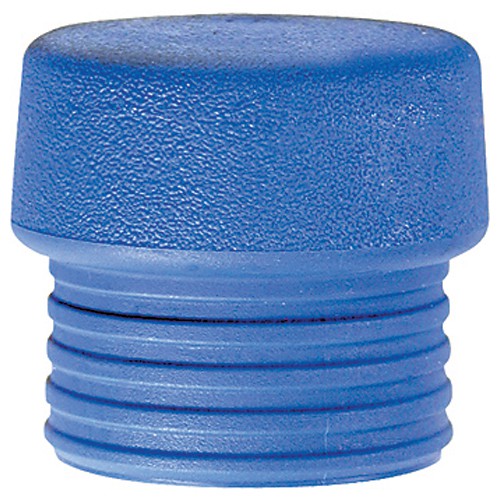 Split Head Mallet Face 1.5″ Soft Shore Hardness 21-D, Blue, TPE - Makers Industrial Supply