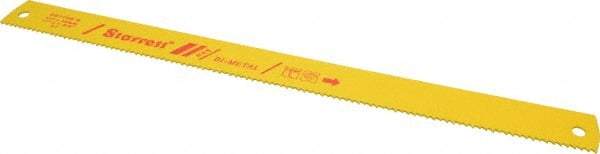 Starrett - 17" Long, 6 Teeth per Inch, Bi-Metal Power Hacksaw Blade - Toothed Edge, 1-3/8" Wide x 0.062" Thick - Makers Industrial Supply