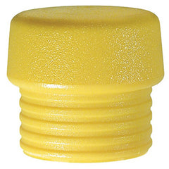 Split Head Mallet Face 1.2″ Med Hard, Shore Hardness 65-D, Yellow, Polyurethane - Makers Industrial Supply