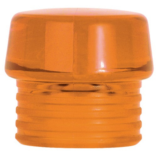 Split Head Mallet Face 2″ Hard Shore Hardness 72-D, Orange, Cell Acetate - Makers Industrial Supply