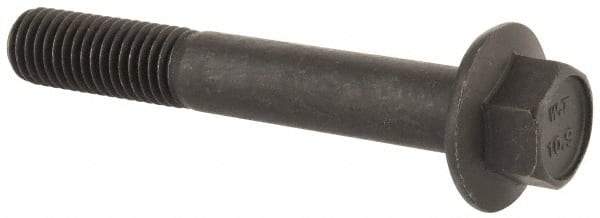 Value Collection - M12x1.75 Metric Coarse, 80mm Length Under Head, Hex Drive Flange Bolt - 40mm Thread Length, Grade 10.9 Alloy Steel, Smooth Flange, Phosphate & Oil Finish - Makers Industrial Supply