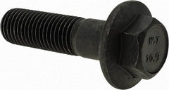 Value Collection - M16x2.00 Metric Coarse, 60mm Length Under Head, Hex Drive Flange Bolt - 50mm Thread Length, Grade 10.9 Alloy Steel, Smooth Flange, Phosphate & Oil Finish - Makers Industrial Supply