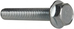 Value Collection - 5/16-18 UNC, 1-3/4" Length Under Head, Hex Drive Flange Bolt - 1-3/4" Thread Length, Grade 8 Steel, Serrated Flange, Zinc-Plated Finish - Makers Industrial Supply