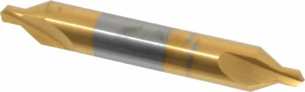 Hertel - #4 Plain Cut 60° Incl Angle Solid Carbide Combo Drill & Countersink - Makers Industrial Supply