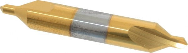 Hertel - #5 Plain Cut 60° Incl Angle Solid Carbide Combo Drill & Countersink - Makers Industrial Supply