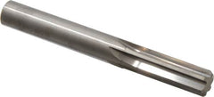 Hertel - 12.5mm Solid Carbide 6 Flute Chucking Reamer - Straight Flute, 0.4921" Straight Shank, 1-1/2" Flute Length, 4" OAL - Makers Industrial Supply