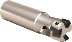 Seco - 18mm Cut Diam, 9mm Max Depth of Cut, 18mm Shank Diam, 85mm OAL, Indexable Square Shoulder End Mill - XOMX 10T3 Inserts, Weldon Shank, 90° Lead Angle, Through Coolant, Series Turbo 10 - Makers Industrial Supply