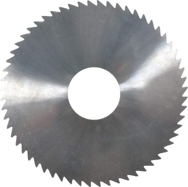 Made in USA - 2-1/4" Diam x 0.064" Blade Thickness x 5/8" Arbor Hole Diam, 60 Tooth Slitting and Slotting Saw - Arbor Connection, Solid Carbide, Concave Ground - Makers Industrial Supply