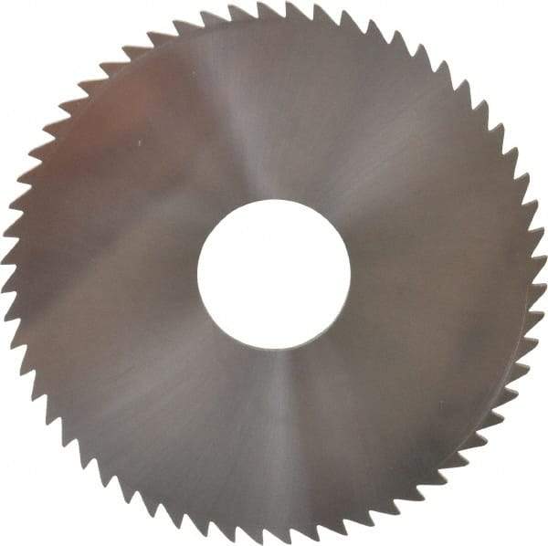 Made in USA - 2-1/4" Diam x 0.091" Blade Thickness x 5/8" Arbor Hole Diam, 60 Tooth Slitting and Slotting Saw - Arbor Connection, Solid Carbide, Concave Ground - Makers Industrial Supply