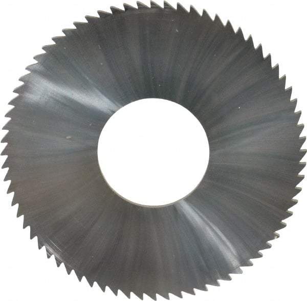 Made in USA - 2-3/4" Diam x 0.081" Blade Thickness x 1" Arbor Hole Diam, 72 Tooth Slitting and Slotting Saw - Arbor Connection, Solid Carbide, Concave Ground - Makers Industrial Supply