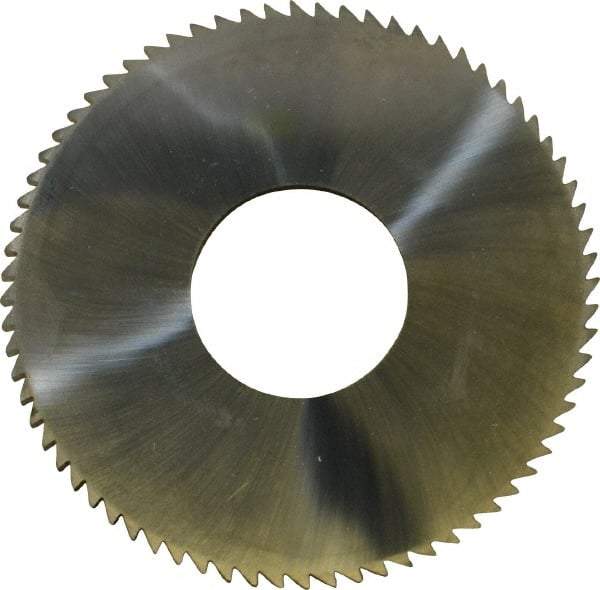 Made in USA - 2-3/4" Diam x 0.128" Blade Thickness x 1" Arbor Hole Diam, 72 Tooth Slitting and Slotting Saw - Arbor Connection, Solid Carbide, Concave Ground - Makers Industrial Supply