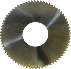 Made in USA - 2-3/4" Diam x 0.128" Blade Thickness x 1" Arbor Hole Diam, 72 Tooth Slitting and Slotting Saw - Arbor Connection, Solid Carbide, Concave Ground - Makers Industrial Supply