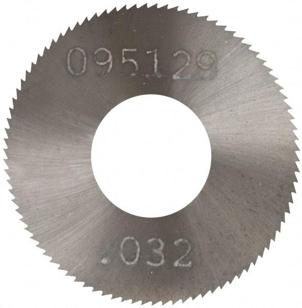 Made in USA - 1" Diam x 0.032" Blade Thickness, 3/8" Arbor Hole Diam, 98 Teeth, Solid Carbide Jeweler's Saw - Uncoated - Makers Industrial Supply