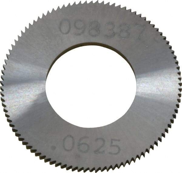 Made in USA - 1" Diam x 1/16" Thick, 1/2" Arbor Hole Diam, 98 Teeth, Solid Carbide Jeweler's Saw - Uncoated - Makers Industrial Supply