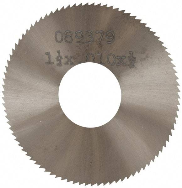 Made in USA - 1-1/2" Diam x 0.01" Blade Thickness, 1/2" Arbor Hole Diam, 130 Teeth, Solid Carbide, Jeweler's Saw - Uncoated - Makers Industrial Supply