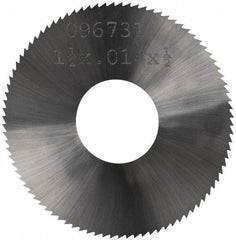 Made in USA - 1-1/2" Diam x 0.014" Blade Thickness, 1/2" Arbor Hole Diam, 110 Teeth, Solid Carbide, Jeweler's Saw - Uncoated - Makers Industrial Supply