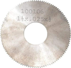 Made in USA - 1-1/2" Diam x 0.025" Blade Thickness, 1/2" Arbor Hole Diam, 110 Teeth, Solid Carbide, Jeweler's Saw - Uncoated - Makers Industrial Supply