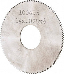 Made in USA - 1-1/2" Diam x 0.028" Blade Thickness, 1/2" Arbor Hole Diam, 110 Teeth, Solid Carbide, Jeweler's Saw - Uncoated - Makers Industrial Supply