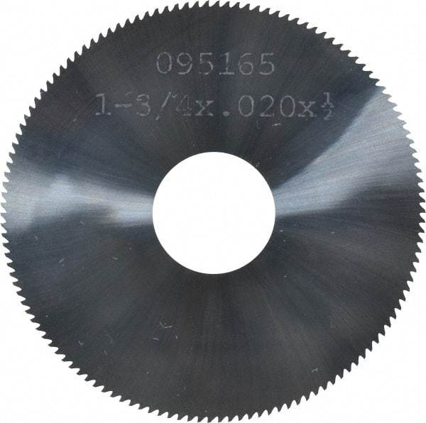 Made in USA - 1-3/4" Diam x 0.02" Blade Thickness, 1/2" Arbor Hole Diam, 130 Teeth, Solid Carbide, Jeweler's Saw - Uncoated - Makers Industrial Supply