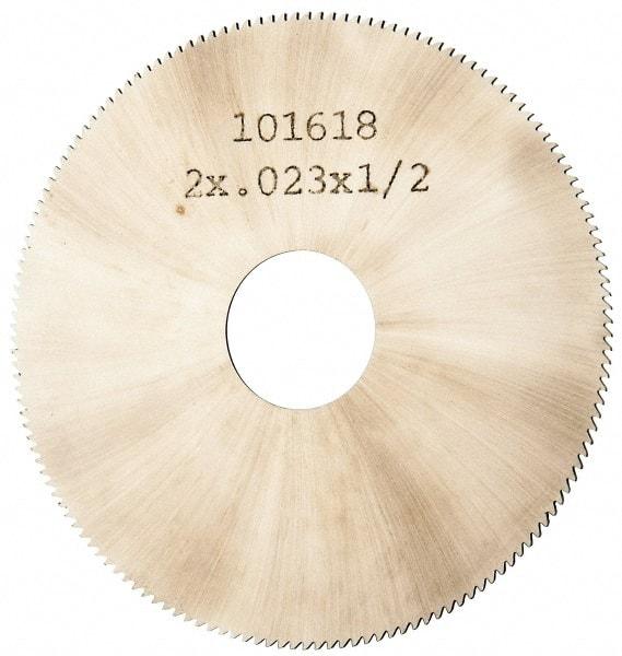 Made in USA - 2" Diam x 0.023" Blade Thickness, 1/2" Arbor Hole Diam, 152 Teeth, Solid Carbide Jeweler's Saw - Uncoated - Makers Industrial Supply