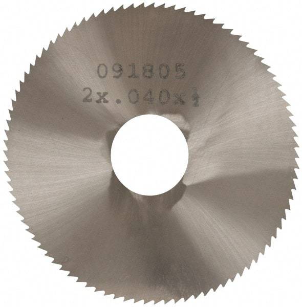 Made in USA - 2" Diam x 0.04" Blade Thickness, 1/2" Arbor Hole Diam, 110 Teeth, Solid Carbide Jeweler's Saw - Uncoated - Makers Industrial Supply