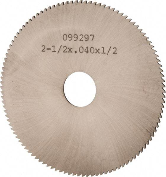 Made in USA - 2-1/2" Diam x 0.04" Blade Thickness, 1/2" Arbor Hole Diam, 110 Teeth, Solid Carbide, Jeweler's Saw - Uncoated - Makers Industrial Supply