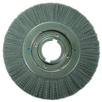 10 x 1-1/8 x 2'' Arbor - Crimped Nylox Filament 180 Grit Straight Wheel - Makers Industrial Supply