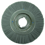 14" Diameter - Extra High Density Crimped Filament Wheel Brush - 0.055/120 Grit - 2" Arbor - Makers Industrial Supply